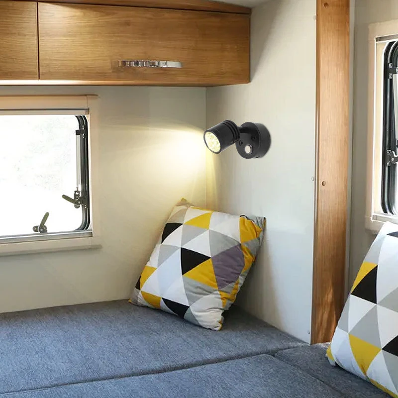 MIni Wall Lamp Touch switch dimmable bus reading light surface 2W aluminum led car 12V led headboard reading light