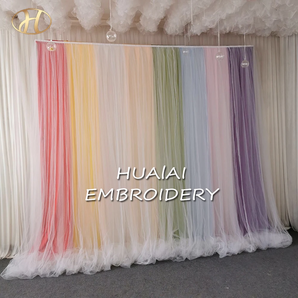 Цветные свадебные занавески Шелковый экран тканевый фон Стена стрейч тканевый фон для детского душа
