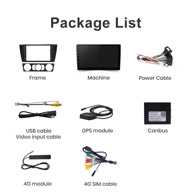 9 Inch Car Android Touch Screen GPS Stereo Radio Navigation System Video Car Player For BMW E90