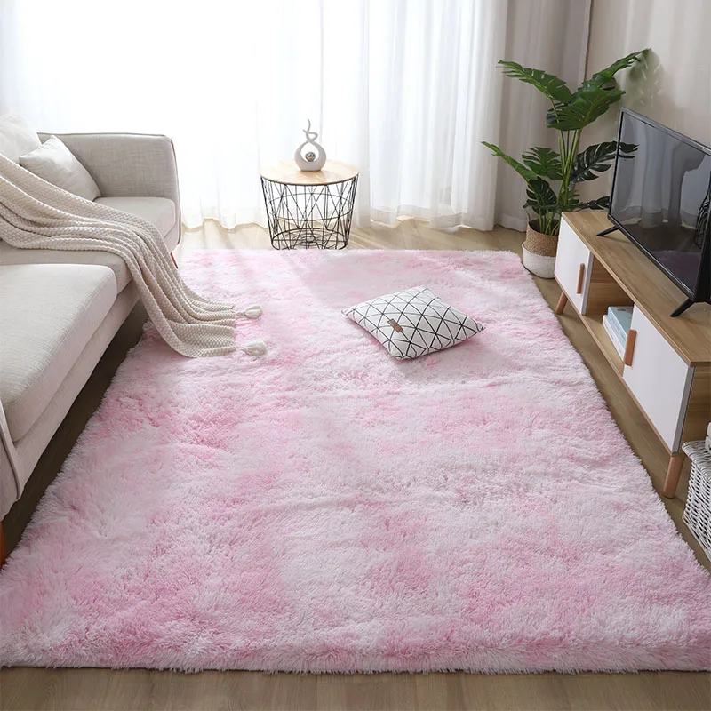 Eco friendly super soft shaggy sheep skin fluffy carpet square polyester fuzzy rug long pile living room faux fur rugs