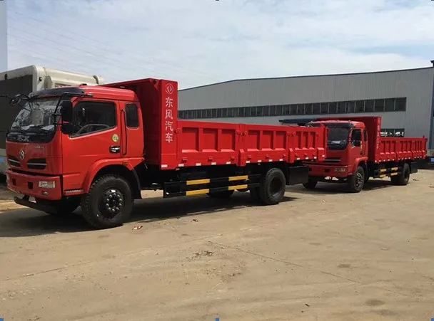 Dongfeng small 140hp 6CBM 4x2 10 ton truck for transporting sand and gravel price