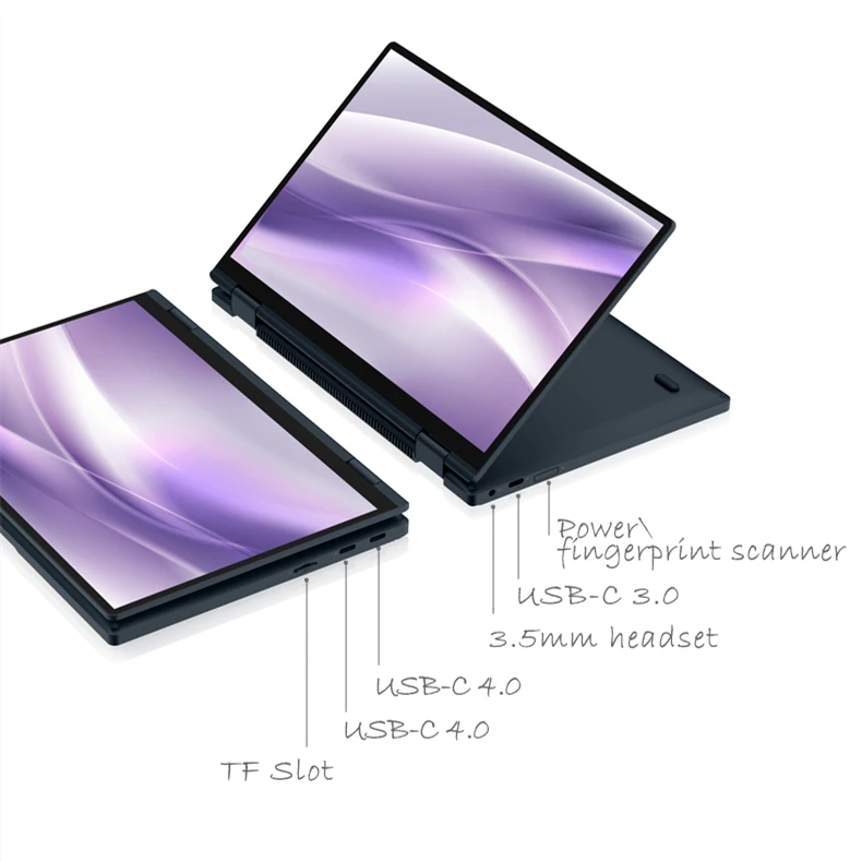 CRELANDER Onemix 4 Mini Laptop 10.1 Inch Touch Screen Intel Core I5-1130G7 2 in 1 Convertible Laptop Notebook Pocket Computer