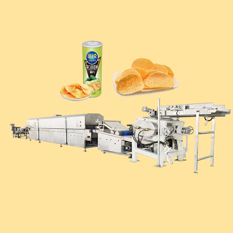 TCA gas heating automatic 250-300kg/h Pringles chips production line
