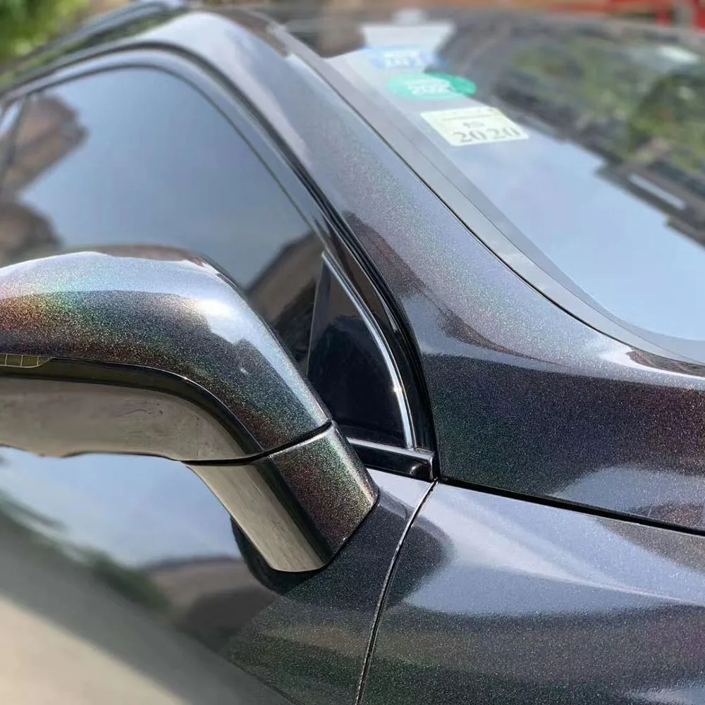 TSAUTOP 1.52*17m Iridescence Laser Grey Auto Vinyl Car Wrapping Film Car Body Wrap Sticker