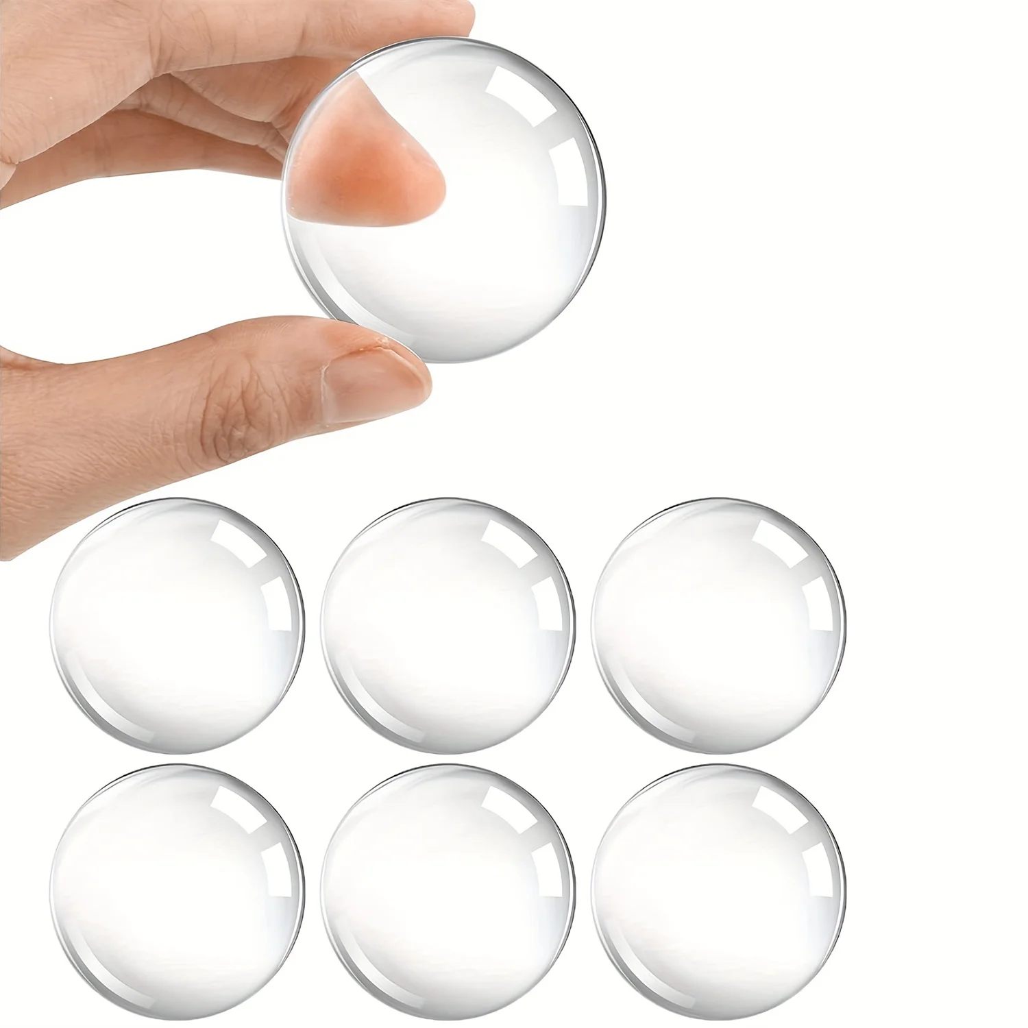 Door Knob Wall Shield, 6PCS Transparent Round Soft Rubber Guard Door Stopper Wall Protector Silencer, Stronger Self Adhesive