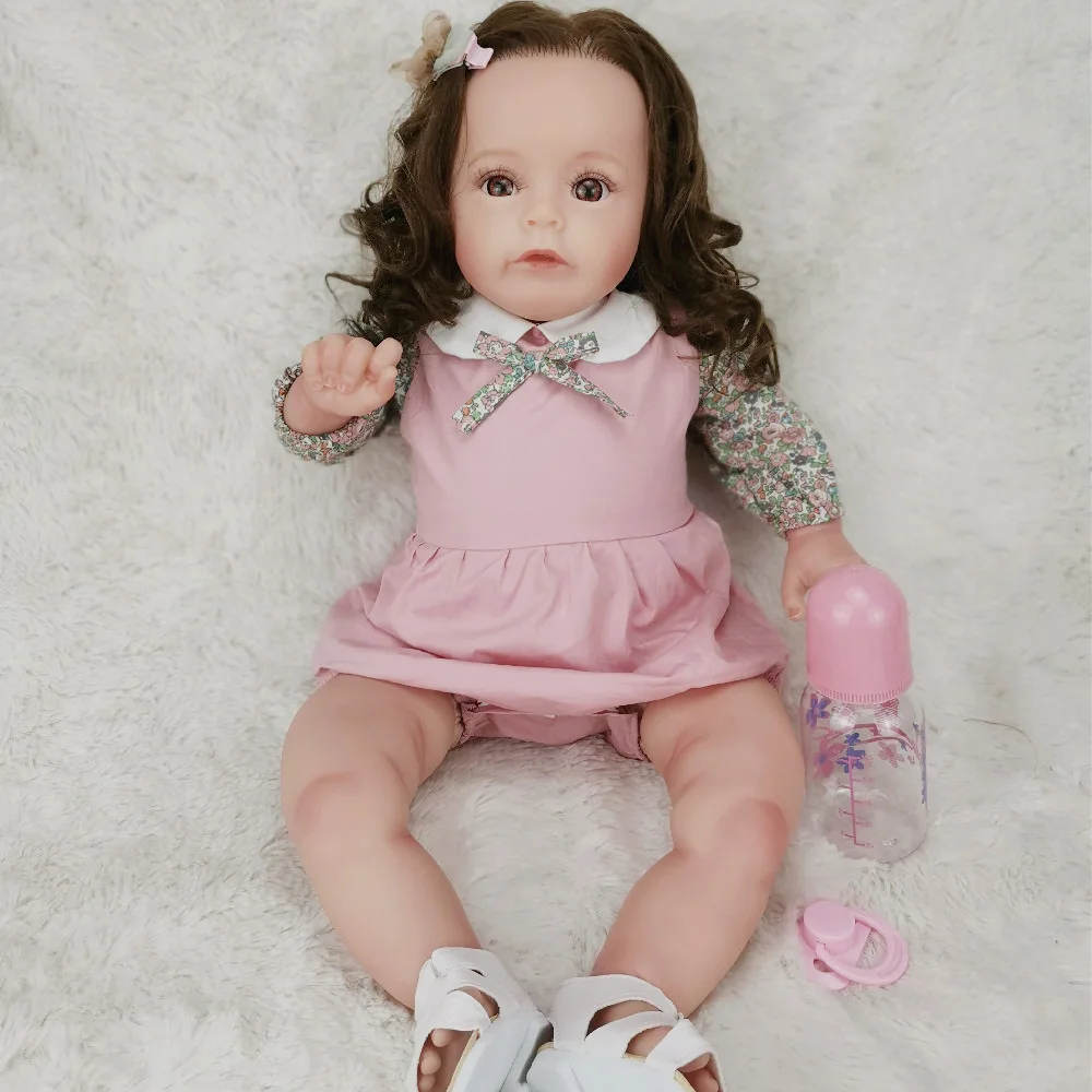 60cm Manual hair transplant Full body and cloth body reborn baby dolls