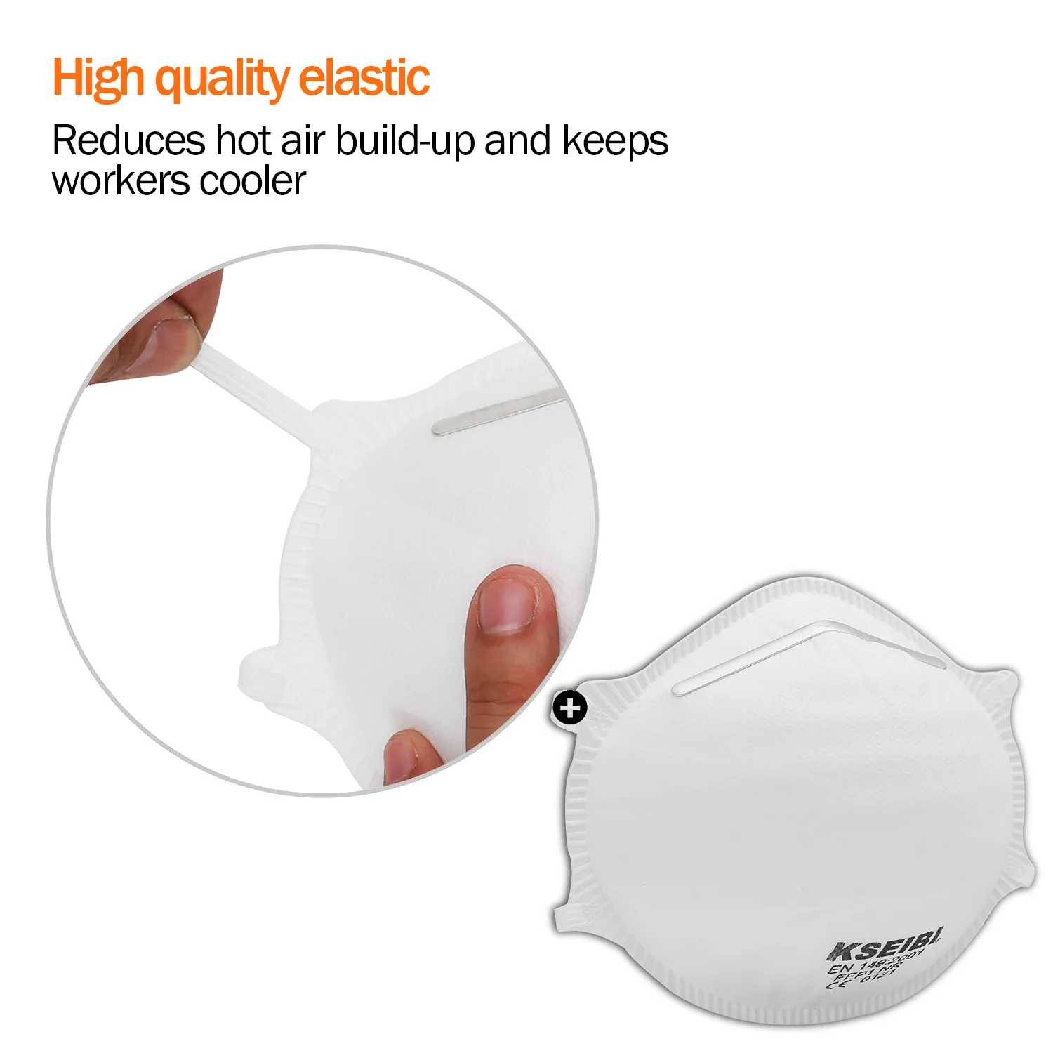 KSEIBI  Particulate Respirators Anti-Dust Mask Chemical Safety Set 3-PC