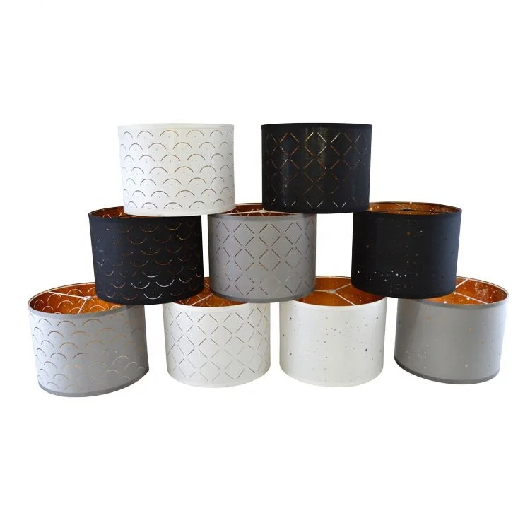 Cylindric Shape Pvc Material Lamp Shade For Floor Lamp Or Desk Lamp
