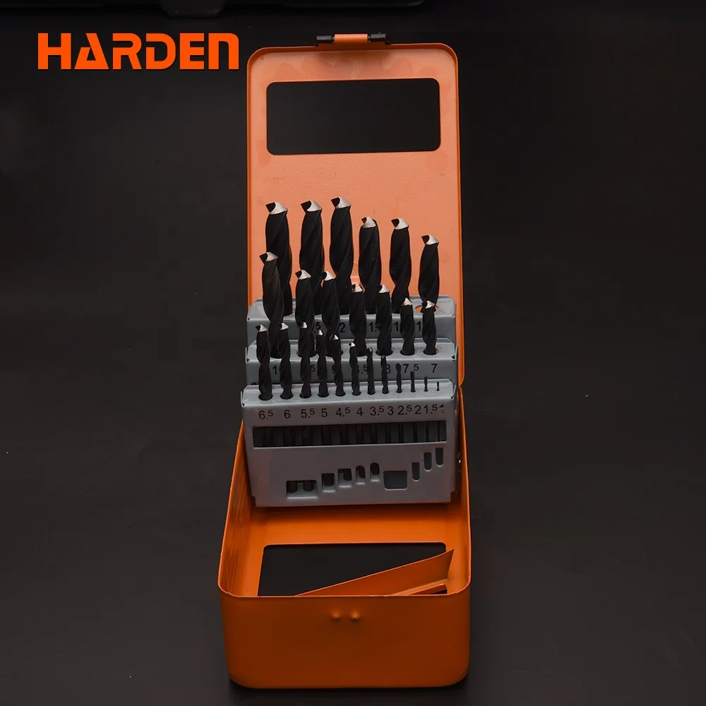 Factory Price 25 pcs HSS Twist Drill Bit Set for Metal Wood Plastic Drilling Work