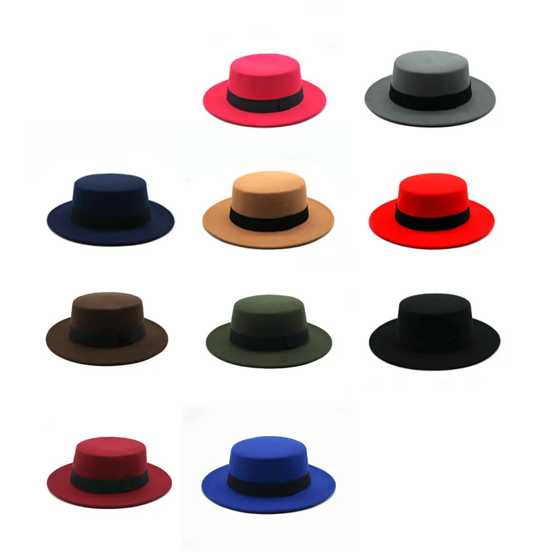 A479 Winter Autumn Simulation Woolen Women Men Ladies Fedoras Top Jazz European American Round Bowler Hats