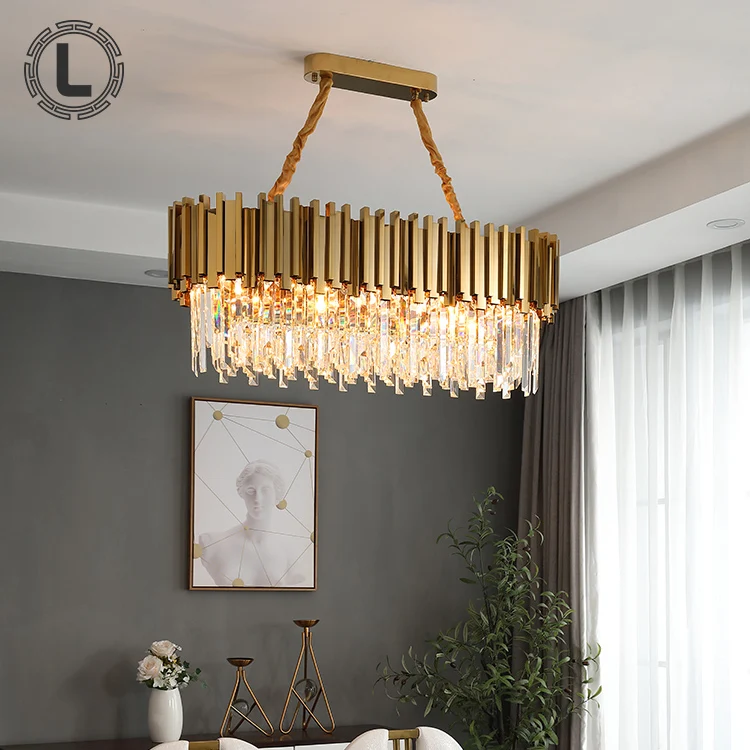 best selling nordic room lighting decor lustre led k9 luxury chandelier modern crystal hanging lamp pendant lights for home