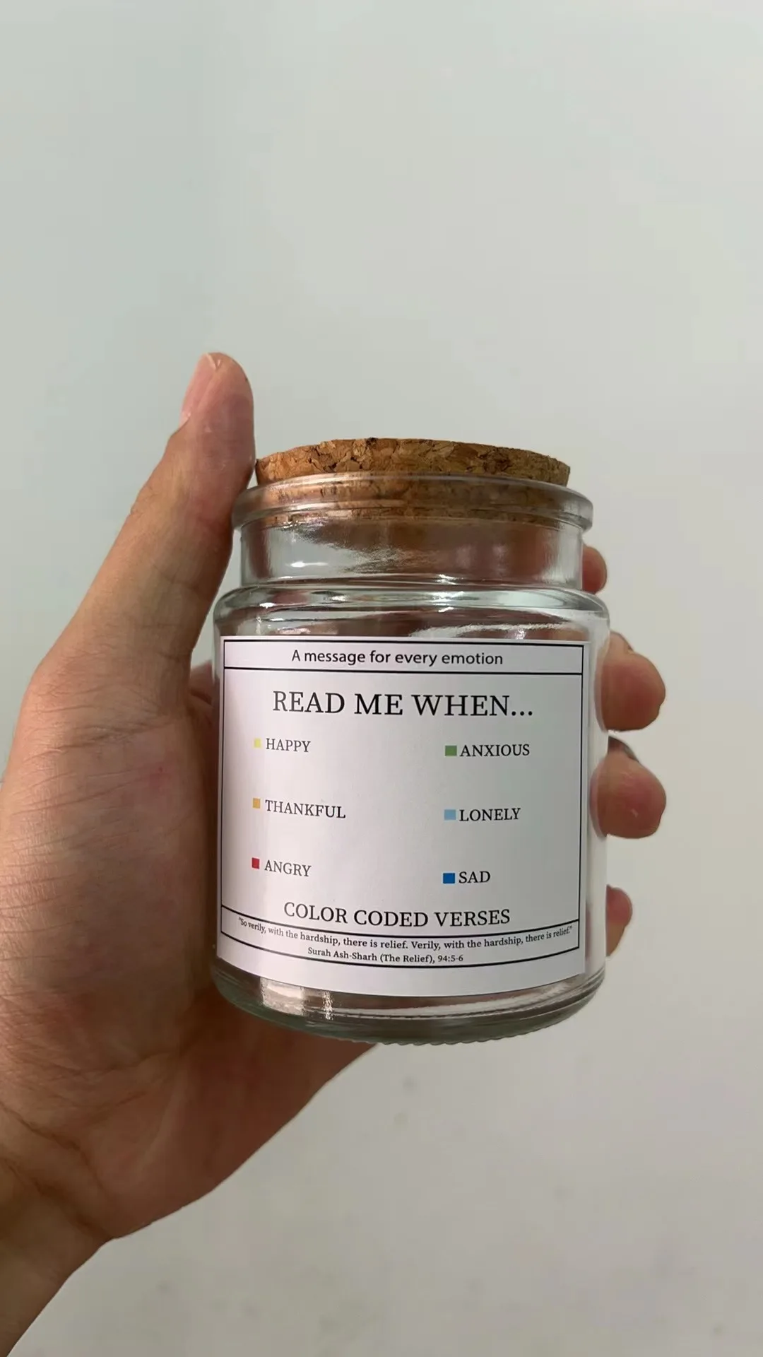 2024 Hot Selling Islamic Novelty Gifts Quran Verses and Hadith Jars in a Read Me when Gift Box for Emotions and Feelings