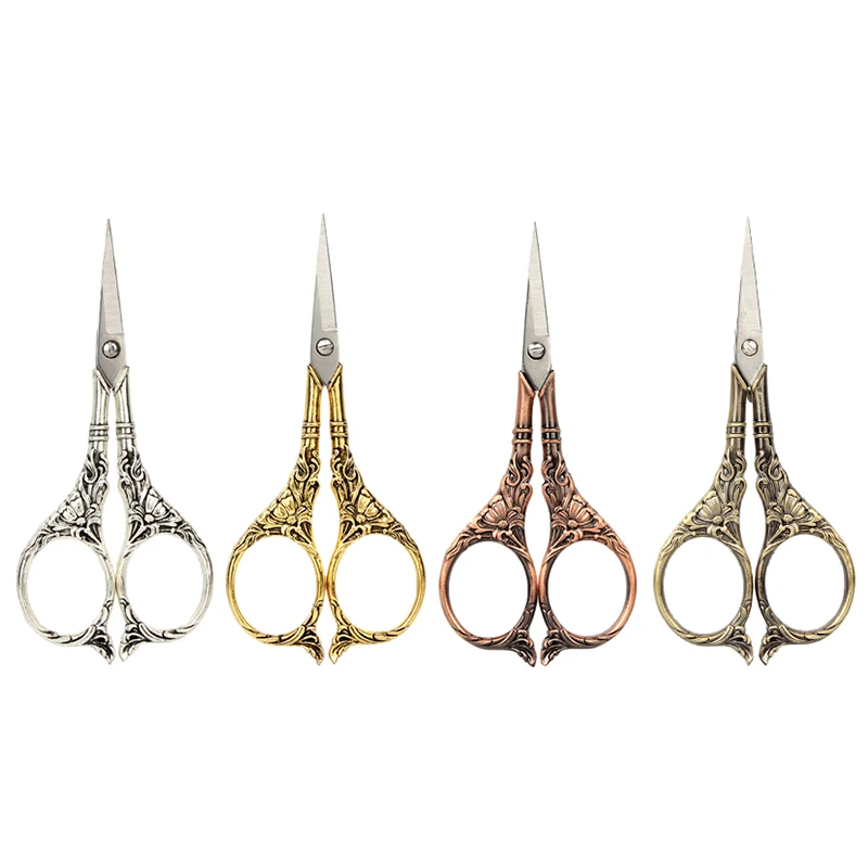 Lily Pattern Craft Design Scissors Household Decorative Embroidery Scissors