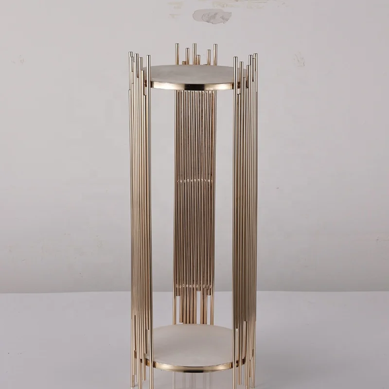 3pcs/set round luxury wedding walkway pedestal cake cylinder pedestal stand set