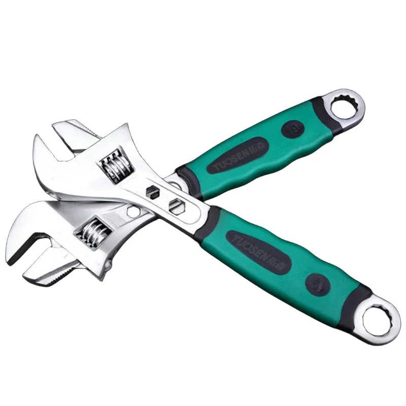 Hot sale Multifunctional Flexible Waterpipe Wrench Rubber grip Large Opening Flexible Wrench Pipe and Flexible Dual Use Wrench