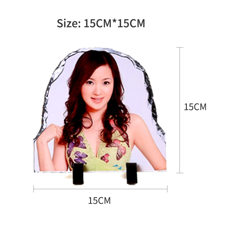 Popular sublimation blank stone rock photo slate for heat press