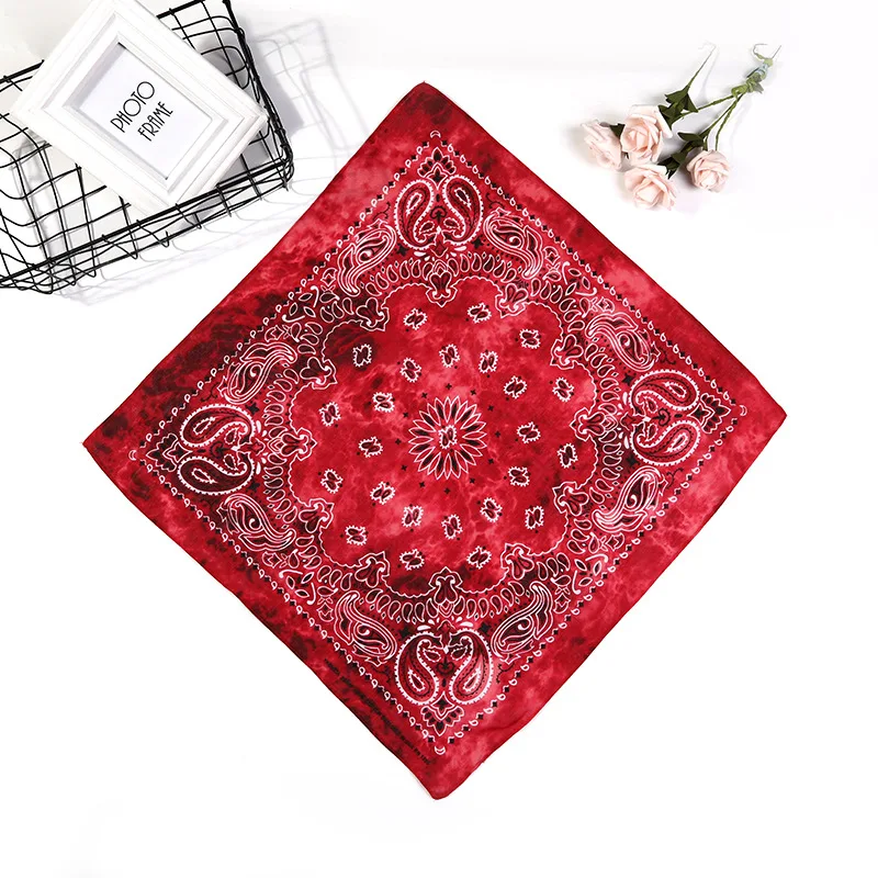 Tie Dye Bandana 100% Cotton Double Sided Paisley Bandanas Headbands Cowboy Neck Scarf for Men and Women