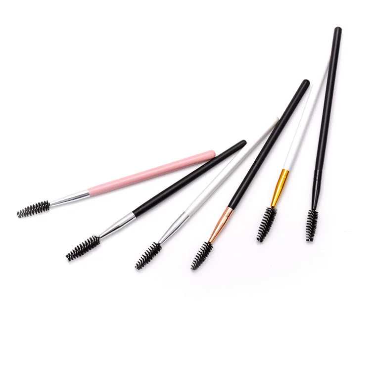RU eyelash brush Makeup Eyelash Eyebrow Mini Brushes Nylon Brush Material and Eye Use black nylon hair