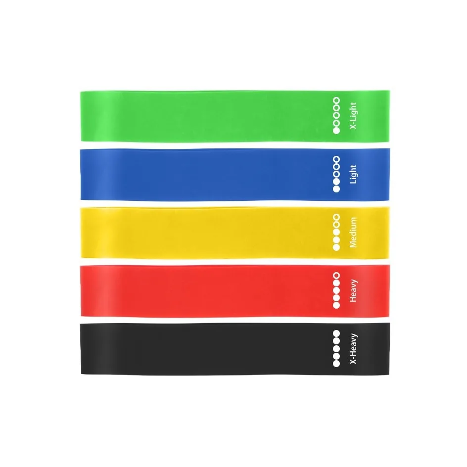 Custom Logo Color Rubber Tpe Fitness Exercise Yoga Accessories TPE Rubber Sports Resistance Band