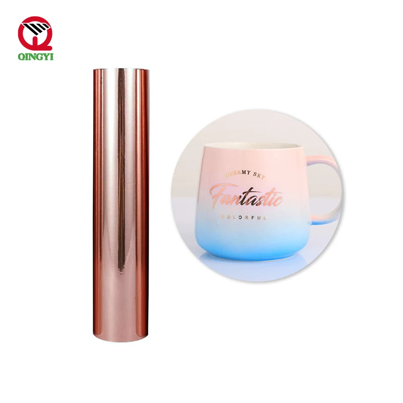 Qingyi Metallic Gold Color Self Adhesive PEt Cutting Self-Adhesive Sign Sticker Paper Oracal 651 Vinil Film Craft Vinyl Roll
