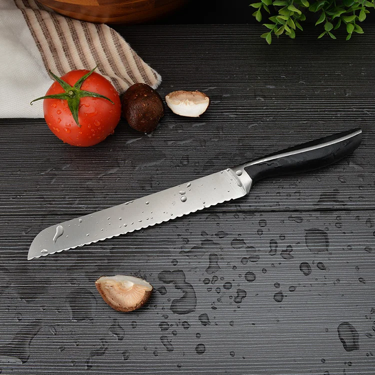 
Konoll 8 inch Stainless Steel Kitchen Bread Knife With Serrated 