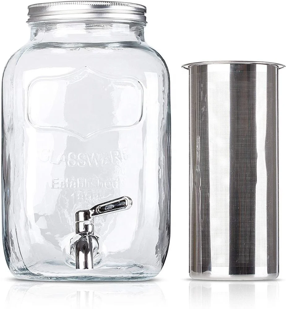 Custom Stainless Steel Mesh Iced Cold Brew Coffee Tea Maker Filter Fits Mason Jar