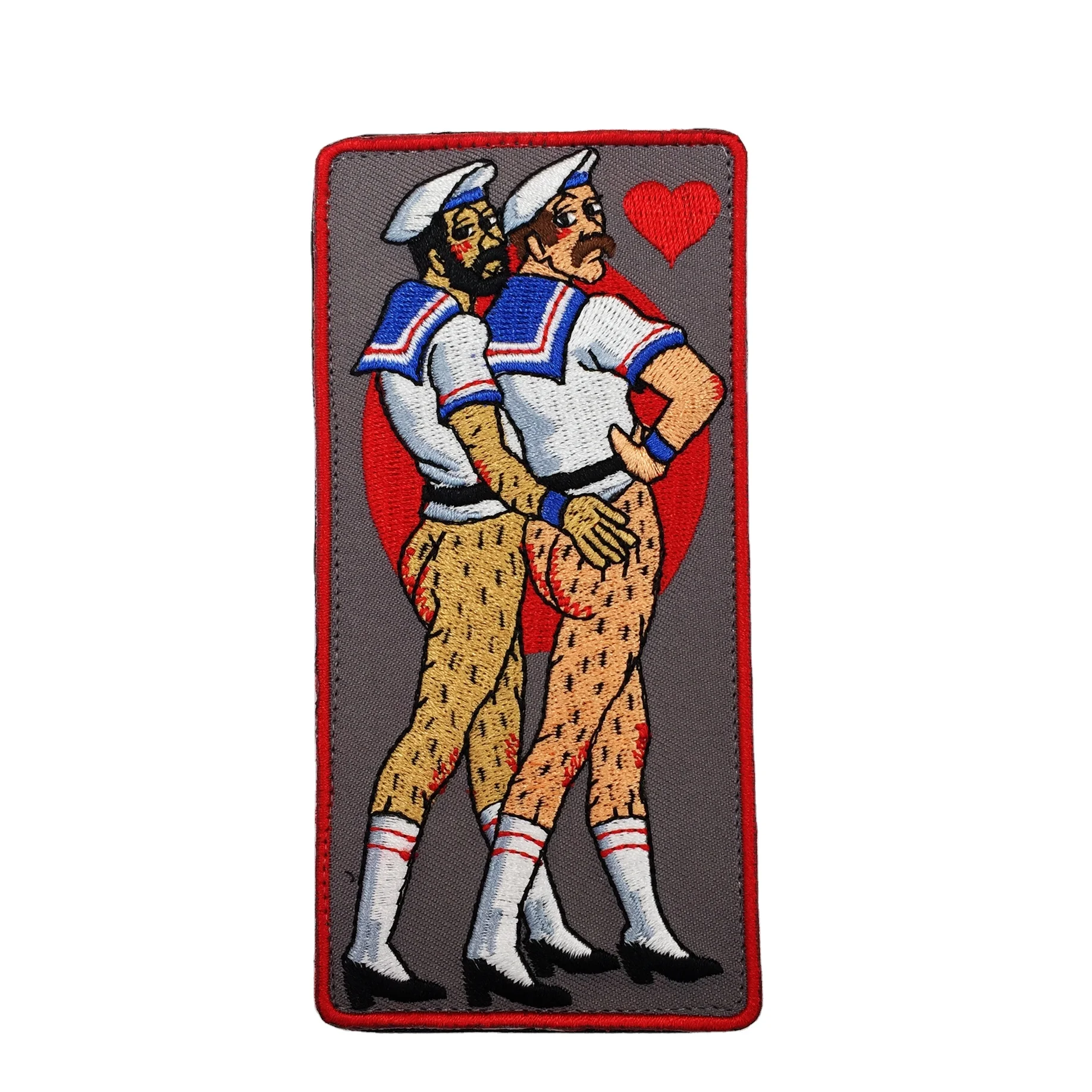 Factory direct hand-sewn woven label fabric patch wind woven label clothing decoration fabric patch