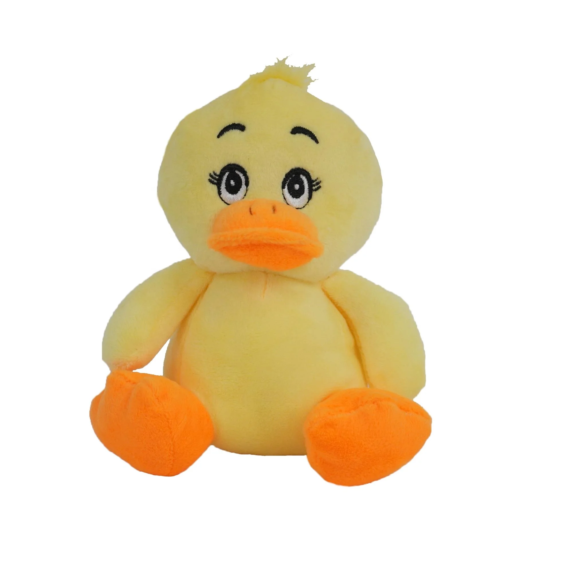 cute cheap yellow duck plush toys super soft fabric customized size stuffed toys