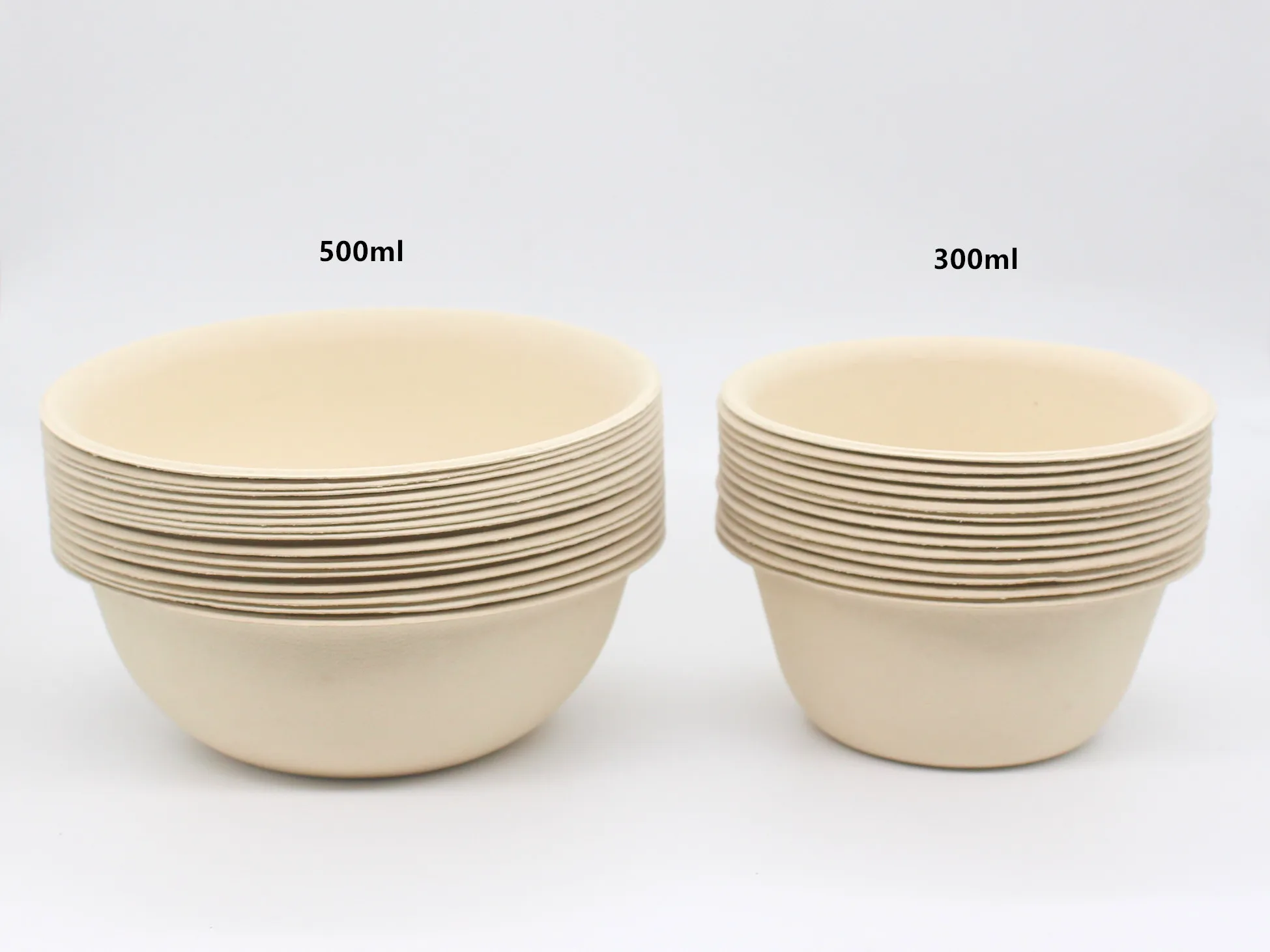 Biodegradable Fruit Bowl Disposable tableware 300ml/500ml salad bowl Bamboo fiber food bowl