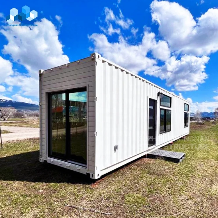 Zhongnan Detachable 20ft 40ft 2 3 4 bedroom modular tiny mobile home prefabricated portable shipping container house with toilet