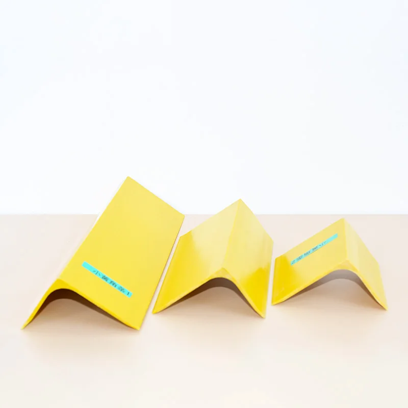 Modern Design PVC Rubber Plastic Corner Protectors Yellow Color 70x50x2mm PVC L Profiles