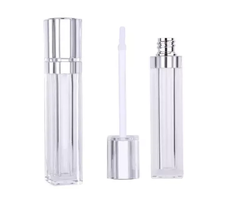 Private Label 8ml Clear Empty Gold Lip Gloss Tube