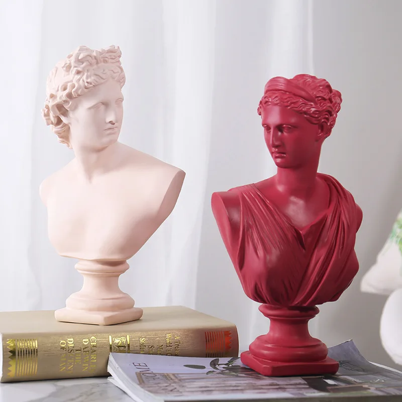 BSCI Factory Polyresin 12.5in Greek Statue Classic Roman Bust Greek Mythology Sculpture for Home Decor