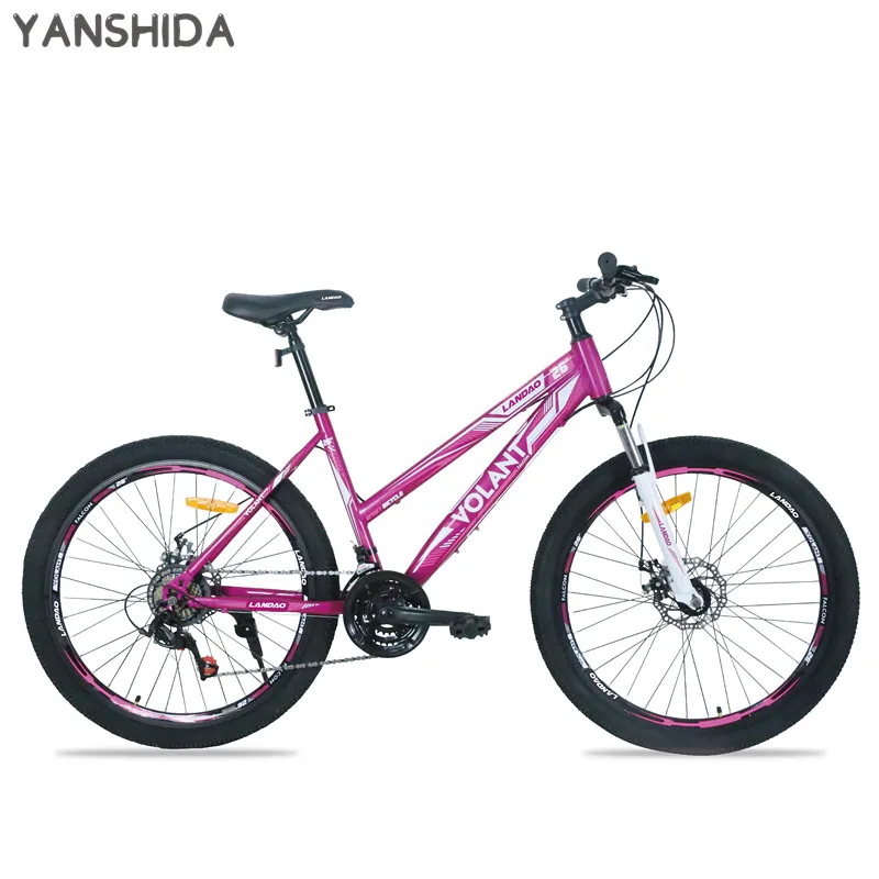 26*1.95 Adult Fixed Gear Bike 24 Speed Variable-speed Mountain Bicycle 26 Inch Wheel Road Race Sports Cycling Lightweight MTB