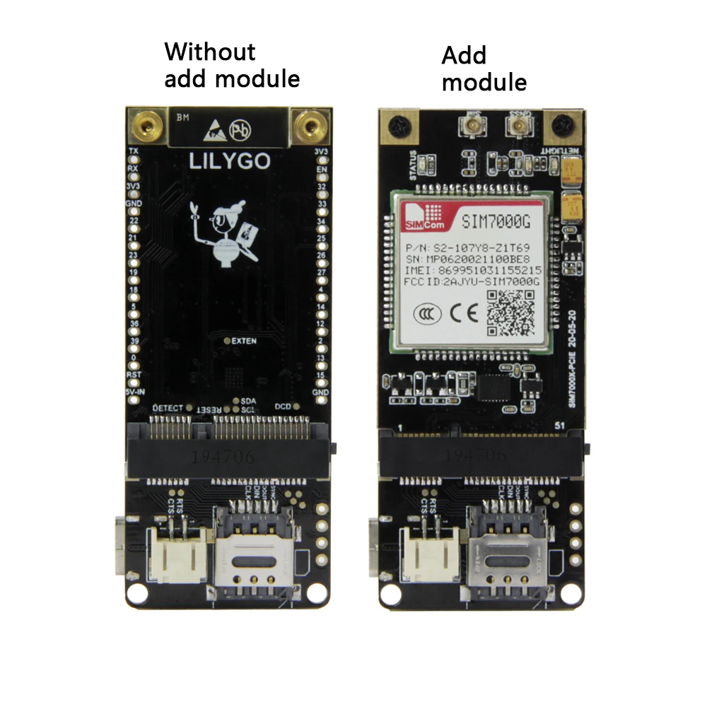  TTGO T-PCIE ESP32-WROVER-B AXP192 чип Wi-Fi нано сим карты серии сборный макетная плата Аппаратные