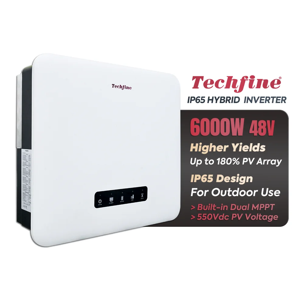 IP65 6000W 6kw 48v Hybrid Solar Inverter 230v Output with 120A MPPT Solar Charge Controller For out door