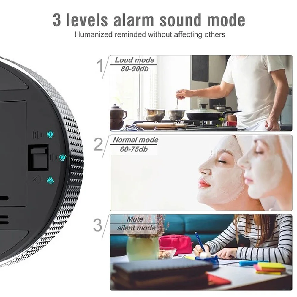 Voice control or turn one-button control LED display countdown kitchen timer fitness timer