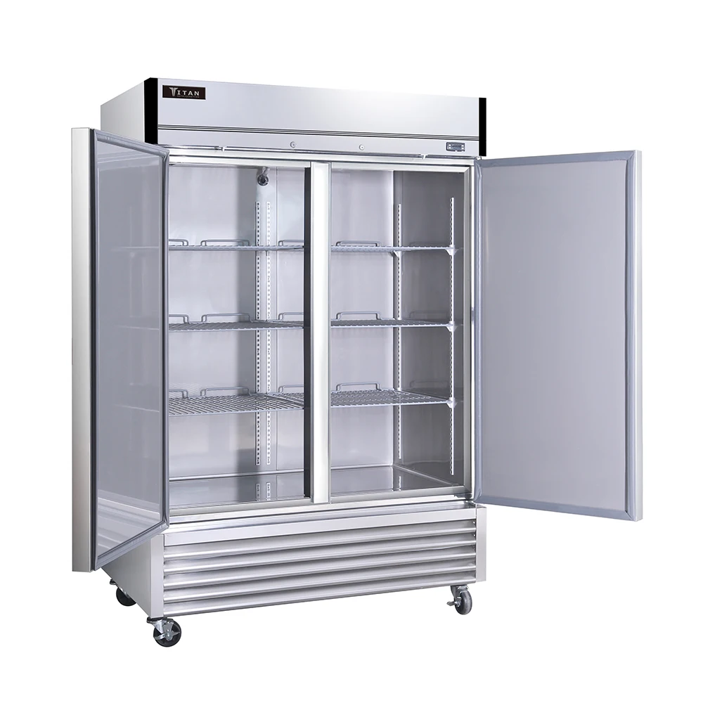 2 door stainless steel commercial refrigerator upright freezer