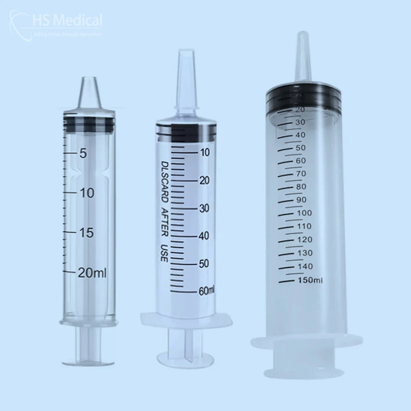 Hs 1ml/2.5ml/3ml/5ml/10ml/20ml/30ml/60ml/100ml Syringe Large Capacity Plastic Feeding Gel Enema Syringe