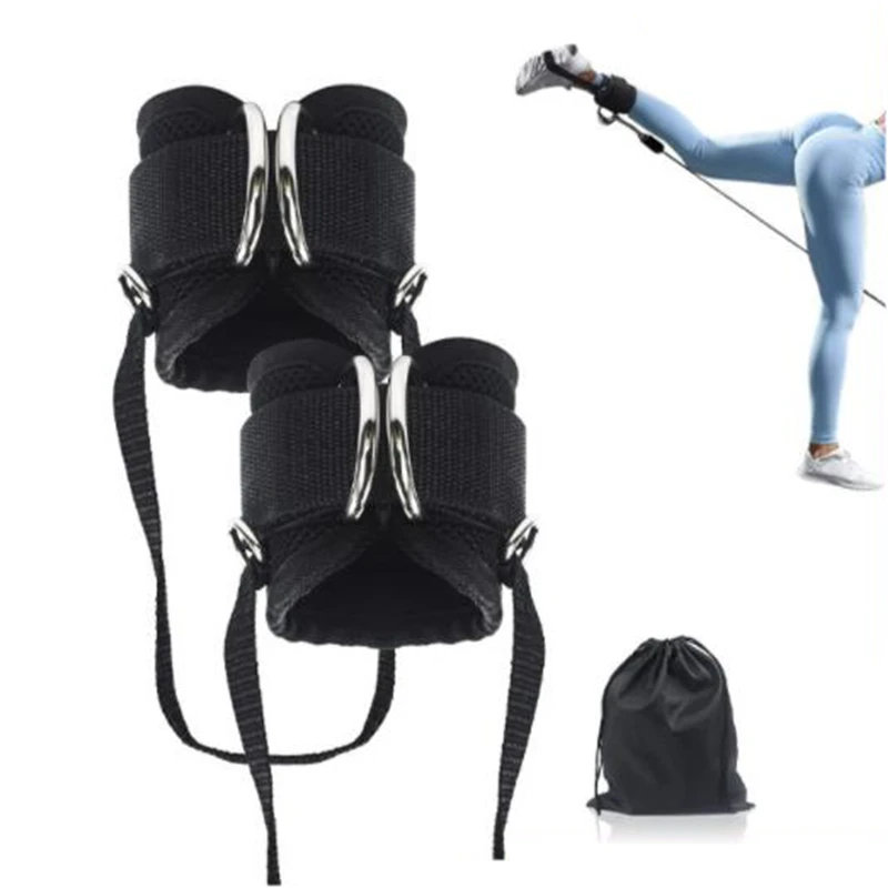 Новинка 2022, спортивное снаряжение с 4 кольцами, Регулируемый Вес, поддержка тренировок, поддержка лодыжек в тренажерном зале, фитнес-ремни на лодыжку для кабельных машин