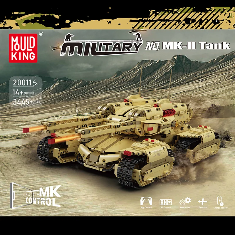 Формы king 20011S технические игрушки MOC моторизованный мамонтовый бак модель сборки RC игрушка кирпич рождественские подарки наборы строительных блоков
