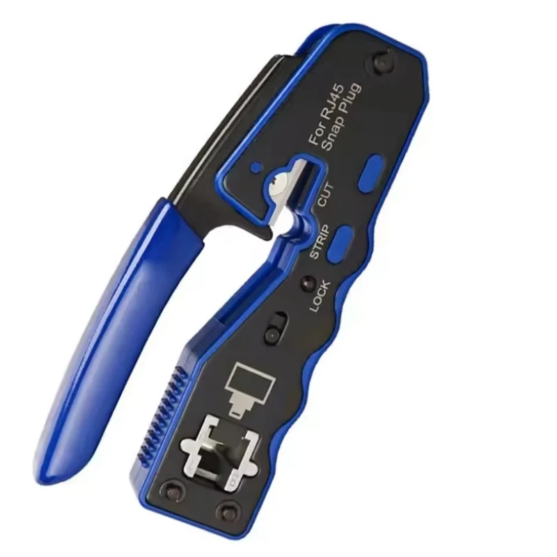 Network cable pliers Professional piercing Network cable pliers Through the hole crimping pliers 8P.