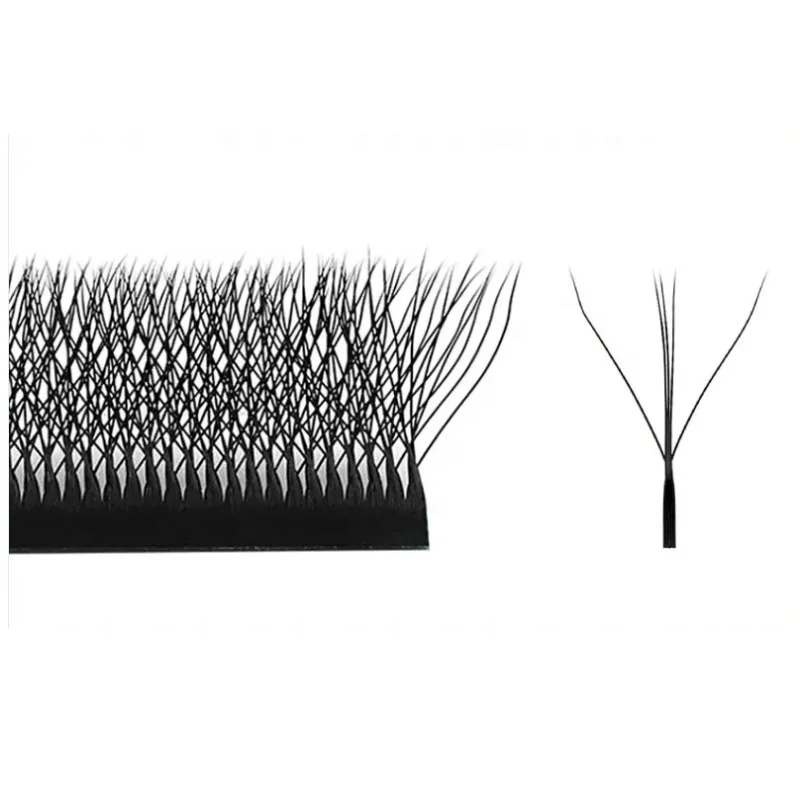 New 3D W Shape Wispy Eyelash Extensions Three-core Shape Faux Eyelashes Premade Volume W Style Shaped 3D Fairy Mink False Lashes