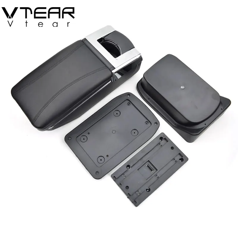 Vtear Armrest Interior Center Console Storage Box Arm Rest Car-Styling Decoration Accessories Parts organizer For toyota verso