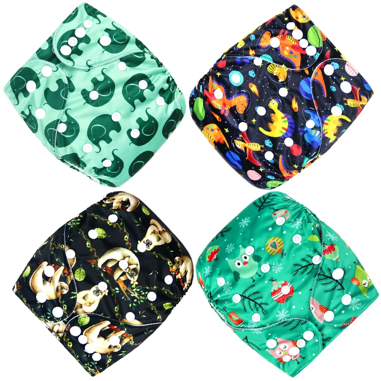 Cloth Diapers Washable Reusable Newborn Diaper Fitted for Baby Girls and Boys