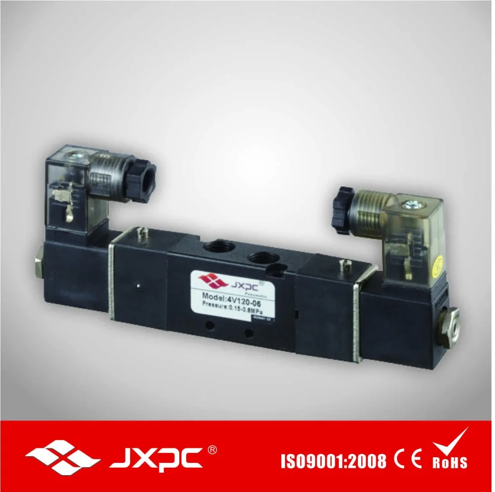 4V120-06 Pneumatic Control Valve High Quality 1/8' DC 24V Double Position 5 Way Air Solenoid Valve