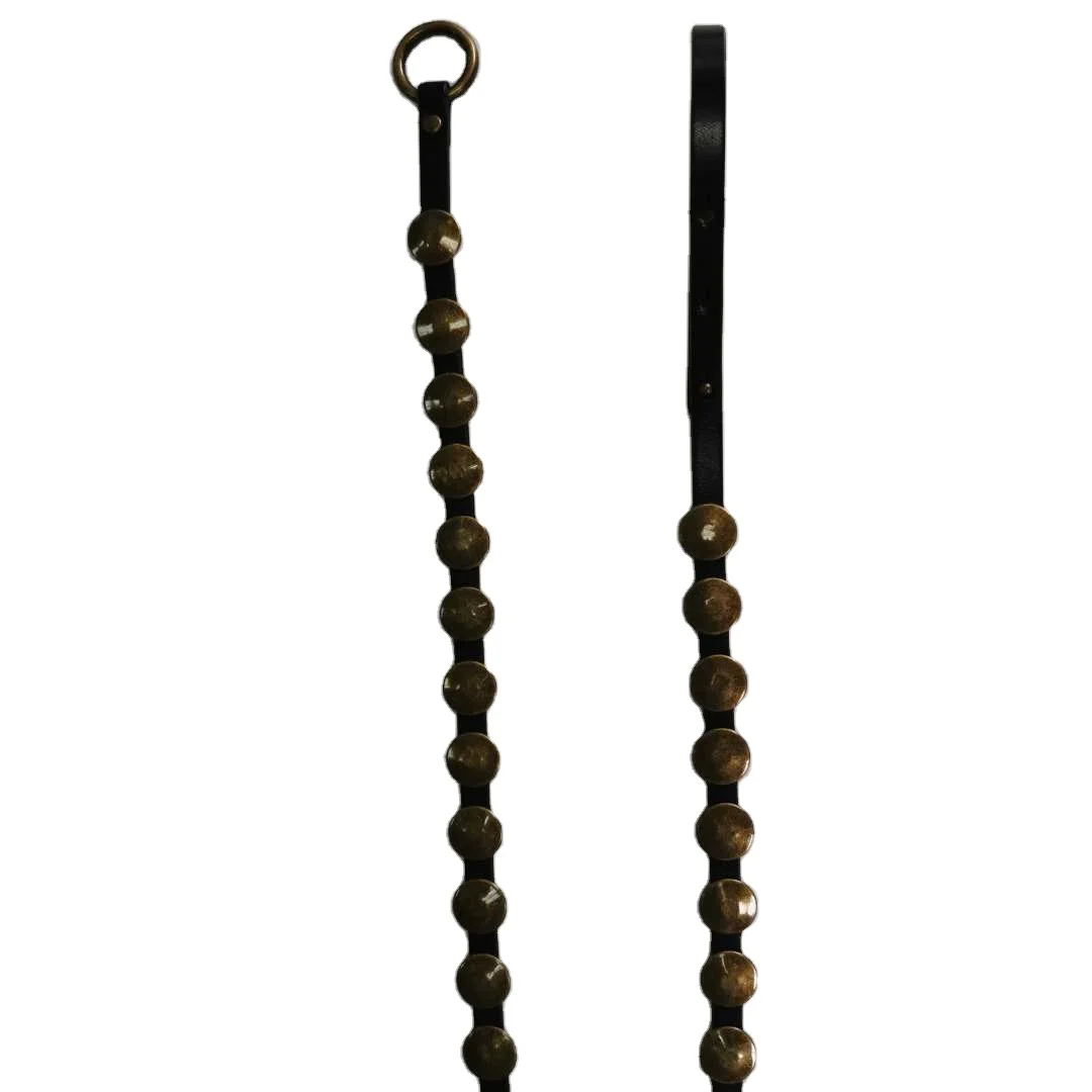 Width 10MM 100% Real Leather Waist Chain High Quality Metal Belt with Round Buckle