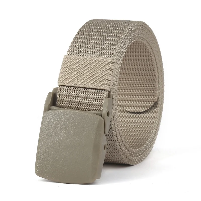 Hot Sale Nylon Belt Outdoor Camouflage Web Belt Lightweight Men Nylon Webbing Belt with Plastic Buckle