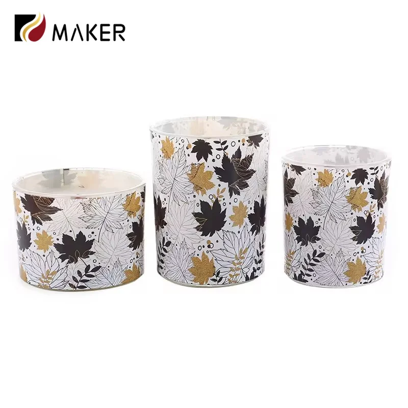 2 oz 8oz 12oz 16oz Frosted White Heat Resistant Colorful Round Bottom Shape Matte Luxury Glass Aura Candle Jars With Wooden Lids