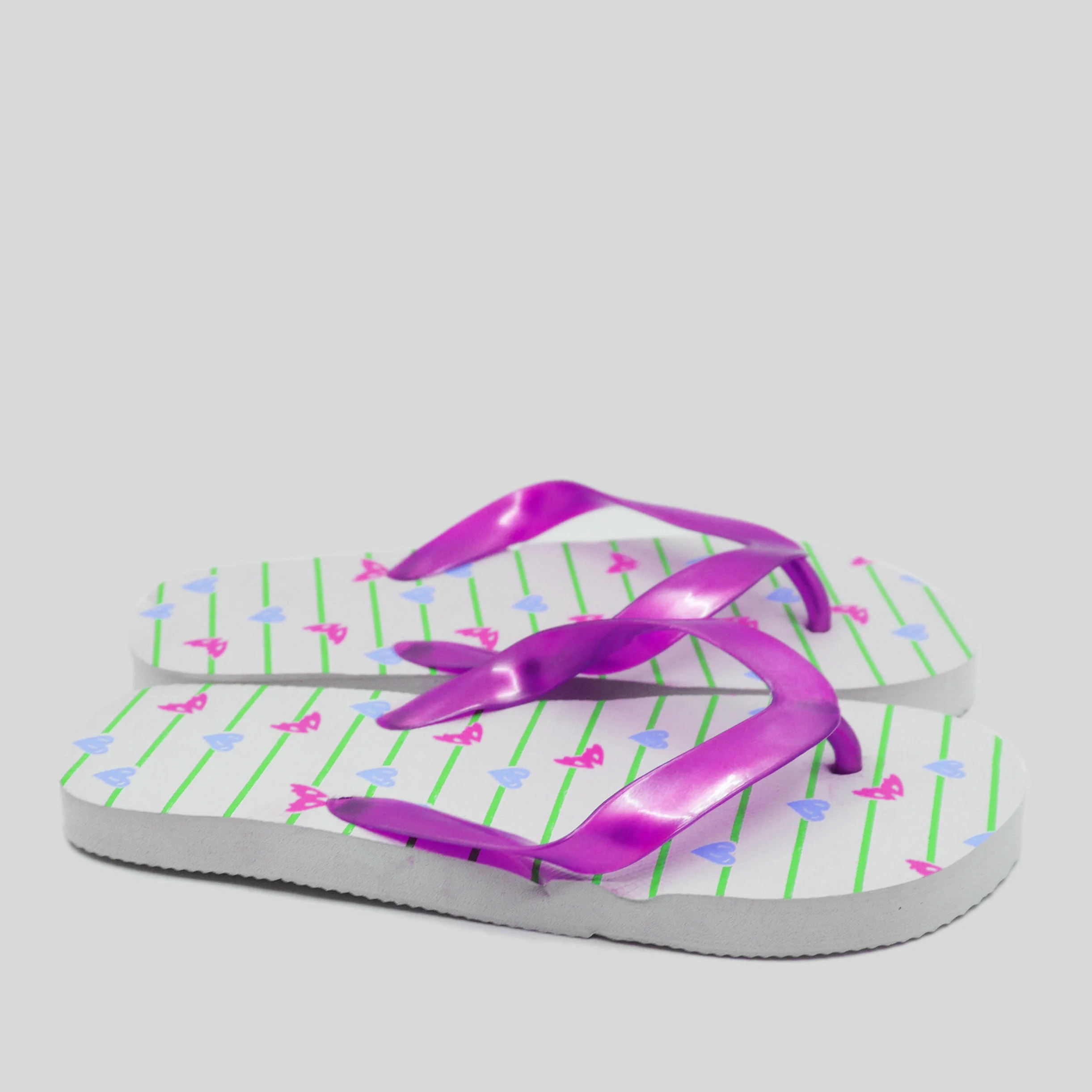 ASP Summer Colorful Manufactures Printed Custom Recycled Women Sandals Flip Flops Beach